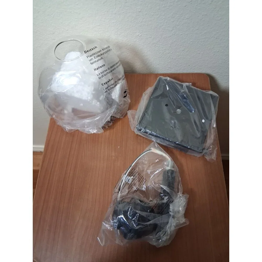 NIB Wall Sconce Lighting Fixture Lamp Home DIY Black with Clear Glass Bowl